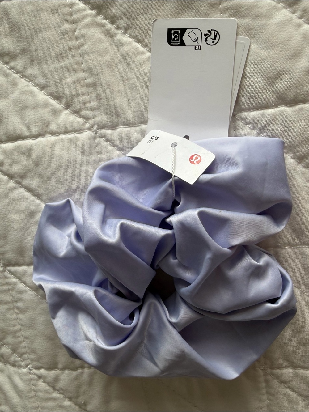 lululemon athletica Light Lavender Satin Hair Scrunchie